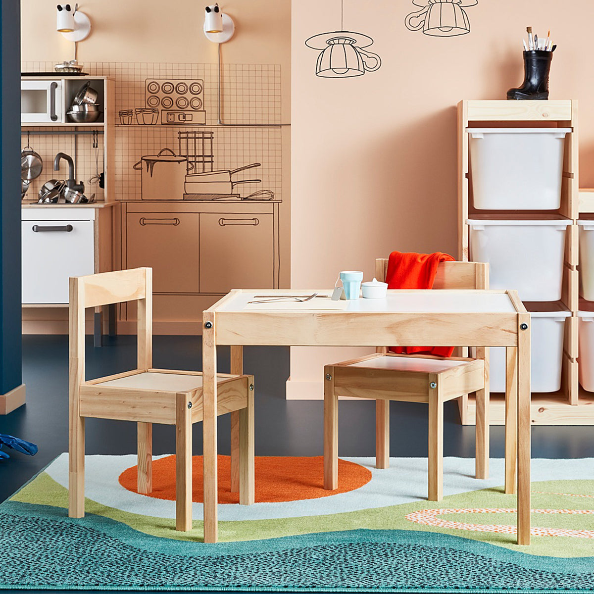 LÄTT Children's Table with 2 chairs