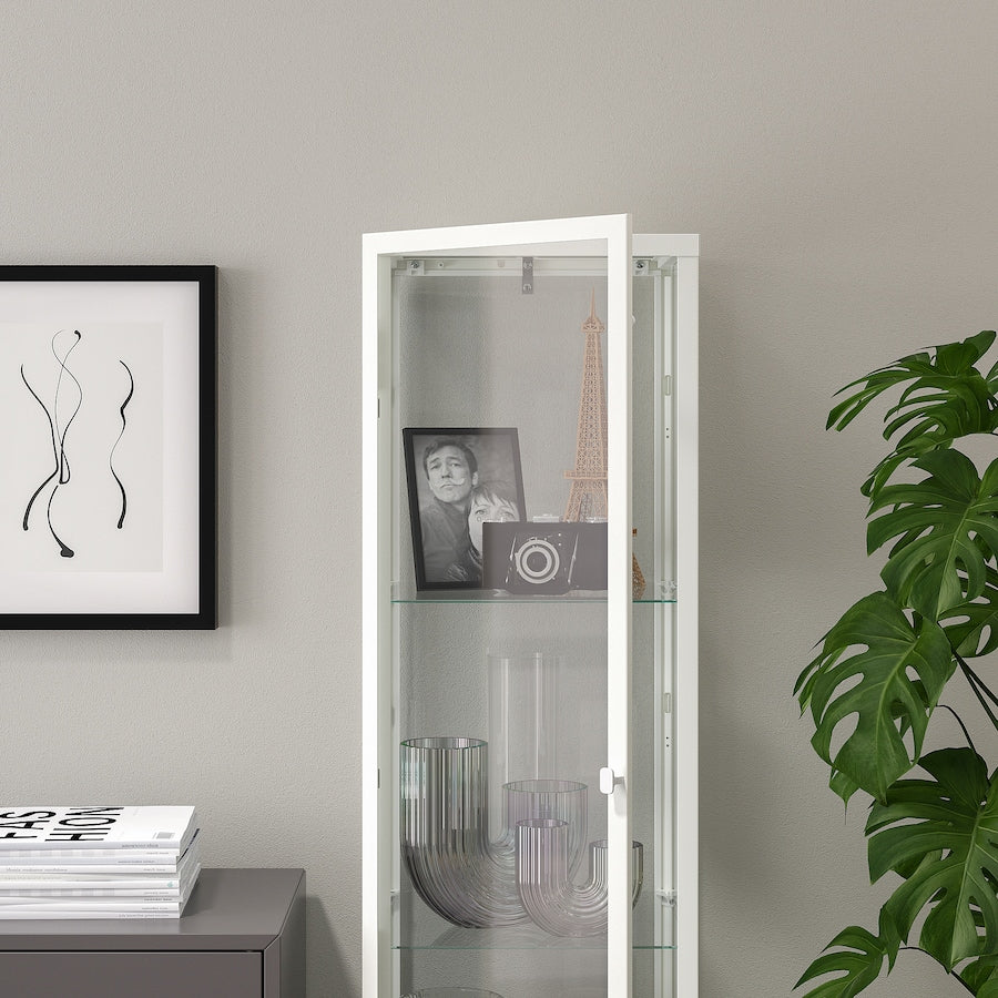 BLÅLIDEN Glass-Door Cabinet, 35x32x151 cm
