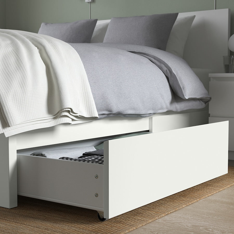 MALM Bed frame w/ 2 Storage Boxes, 150x200 cm