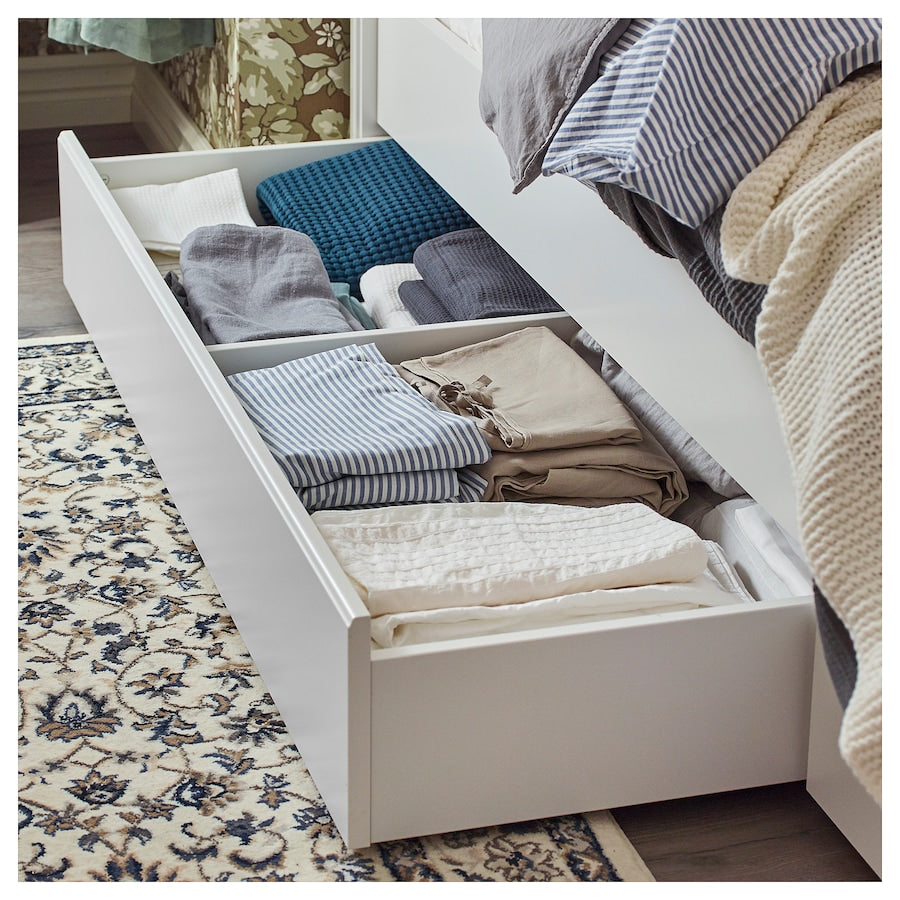 SONGESAND Bed Frame with 2 Storage Boxes, 150x200 cm