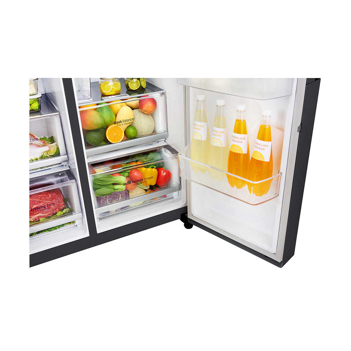 LG 668L Side-by-Side Refrigerator with Door Cooling+ Technology