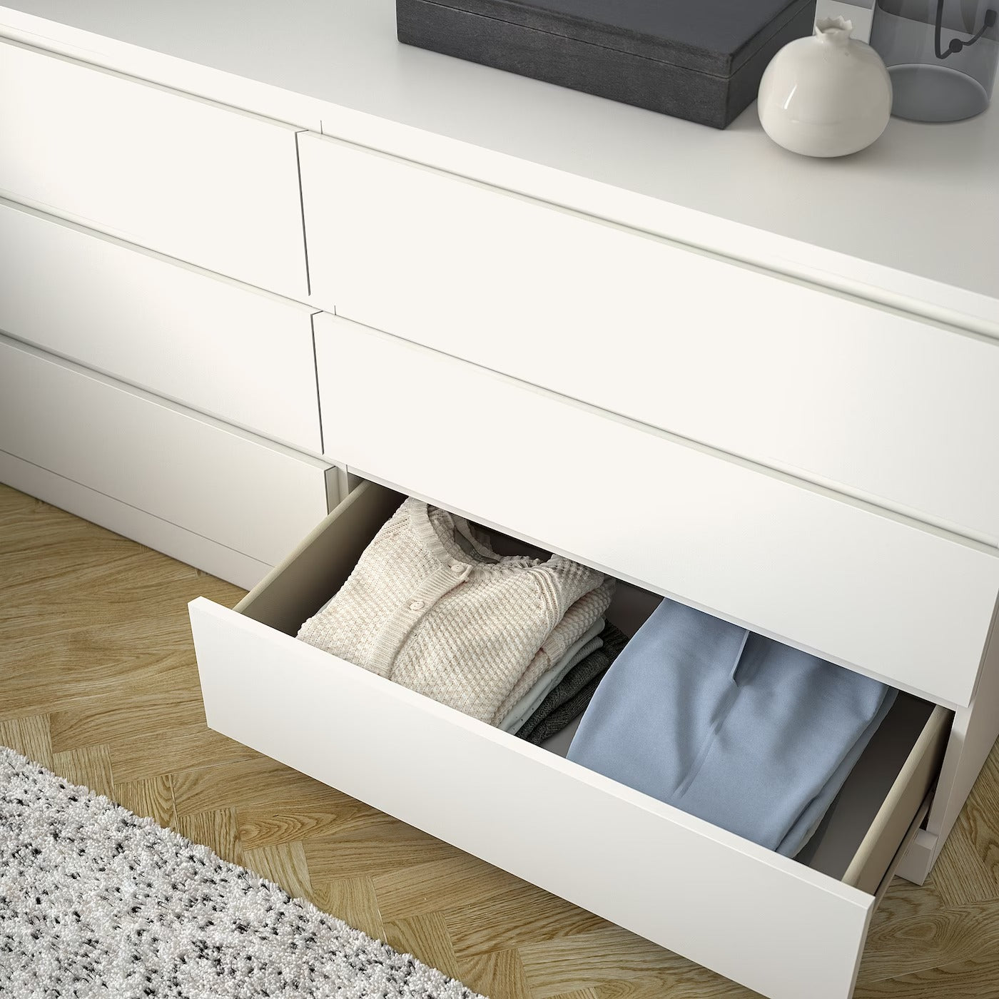 MALM Chest of 6 Drawers, 160x78 cm
