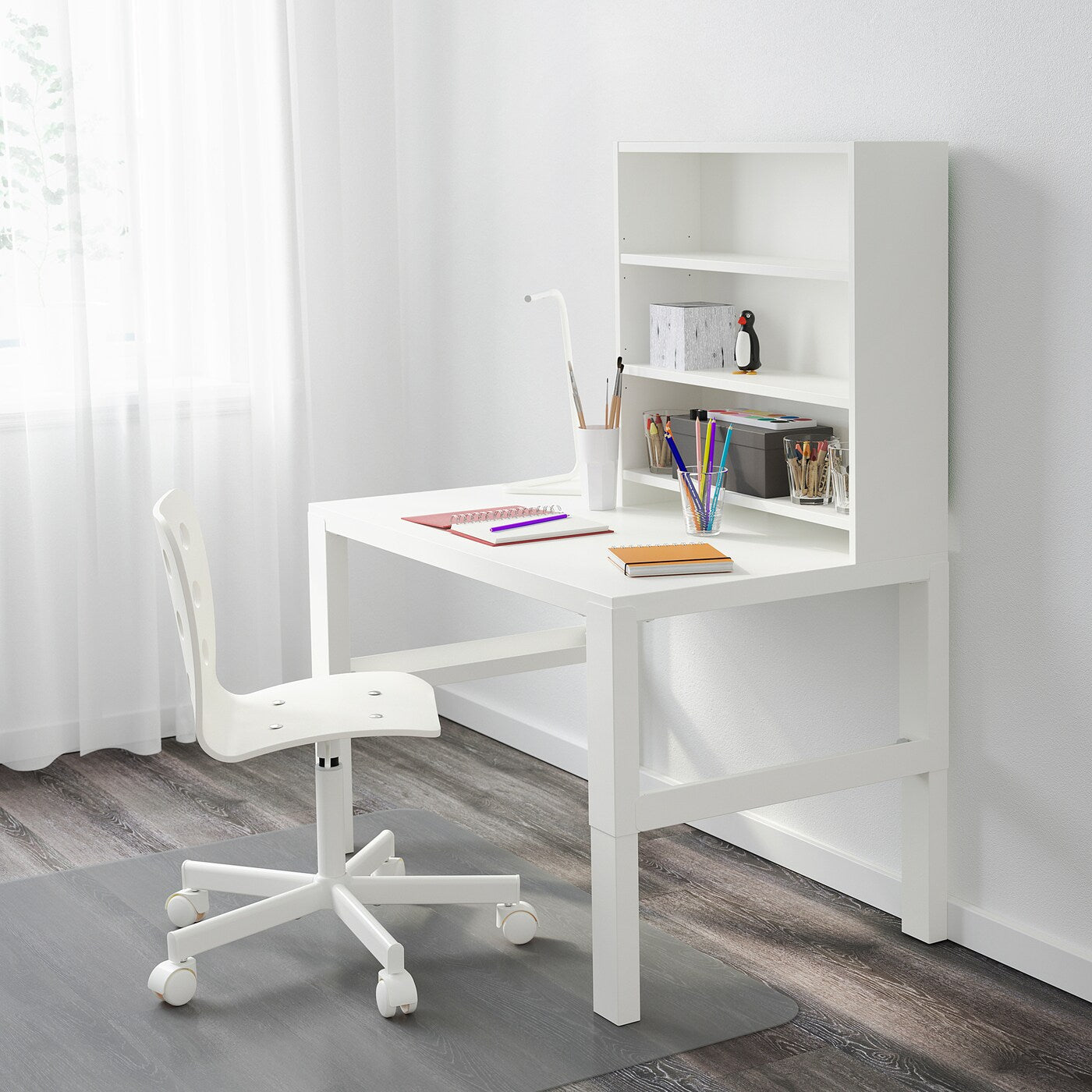 PÅHL Desk with Shelf, White